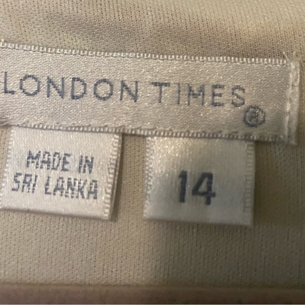 London Times B&W Sheath Sz 14 - Picture 4 of 4